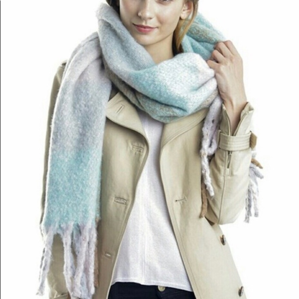 Fringe trimmed wrap scarf SO comfy!